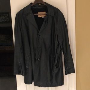 Men’s leather car coat